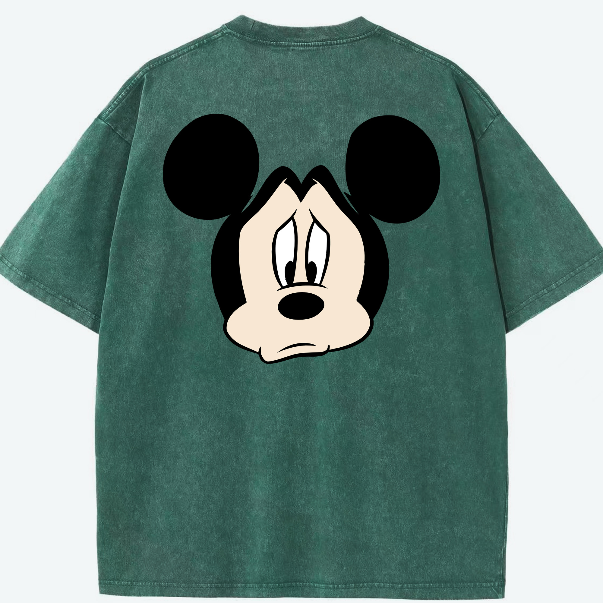 （画像用） ミッキーマウス Mickey Mouse 綿100% ヴィンテージ風 半袖Tシャツ（背面プリント）